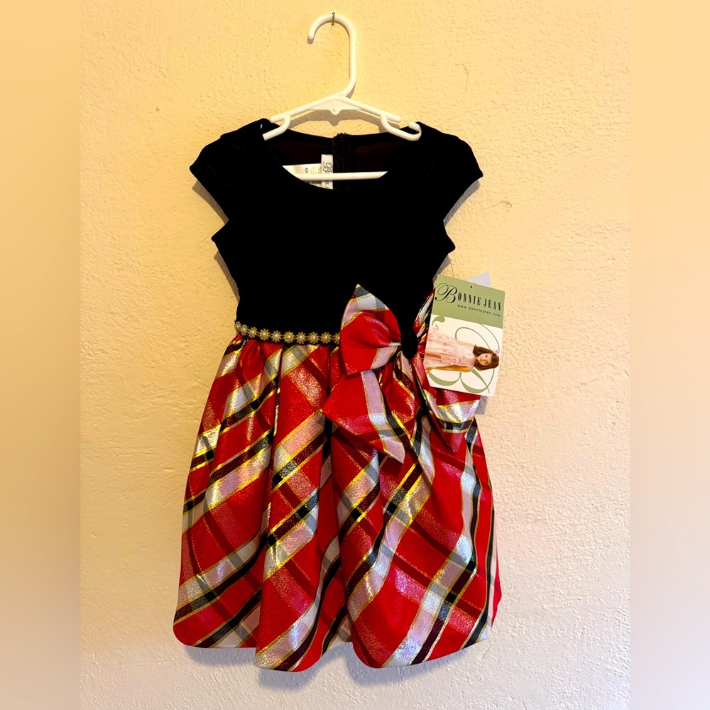 Bonnie Jean Girls Christmas Dress. Size 4T.